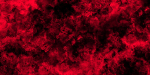 Abstract Beautiful luxury dark red grunge watercolor background. Red and black sky with wispy clouds with turquoise texture. Red color old concrete grainy texture surface.