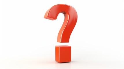 Fototapeta premium 3D exclamation mark isolated on white.