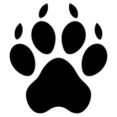 Animal footprint silhouette vector art illustration