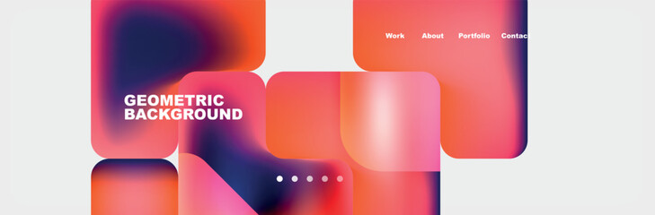 Square internet web page design template. Vector Illustration For Wallpaper, Banner, Background, Card, Book Illustration, landing page