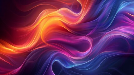 Obraz premium Colorful abstract waves of light in a dynamic artistic design, perfect for backgrounds, wallpapers, and digital art enthusiasts.