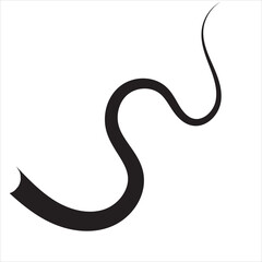 Swoosh line vector, underline swish, stroke swash swirl, curly hand drawn text calligraphic brush tail, black fireworks icon. Doodle decorative illustration, .isolated on white background.  EPS 10/AI