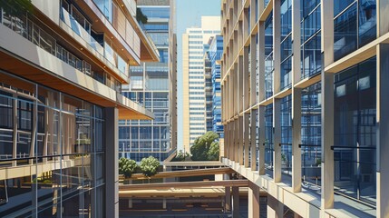 Fototapeta premium Visual narratives of property development projects and real estate transactions, from planning stages to completed constructions, Oil painting, Hasselblad H6D-100c, natural light, monumental,