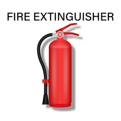 Obraz premium Fire Extinguisher Vector Illustration Isolated on White Background. 