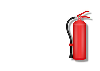 Fire Extinguisher Vector Illustration Isolated on White Background. 