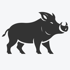 Majestic Boar Silhouette, Nature's Wild Beauty in Shadow