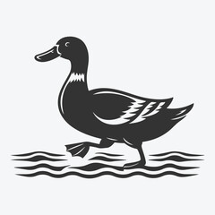 Captivating Duck Silhouette Art, A Stunning Collection of Serene Avian Shadows