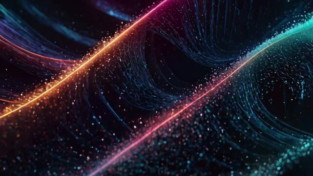 secure cloud computing with polygons representing layers of encryption and authentication, ensuring data protection in virtual environments, 4K High-Quality animation video