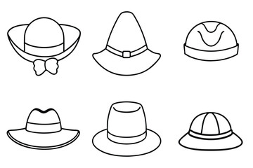 Hat Line Art Creative Linear Drawing
