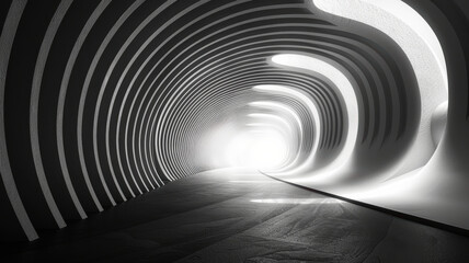 Obraz premium Infinite Black and White Tunnel