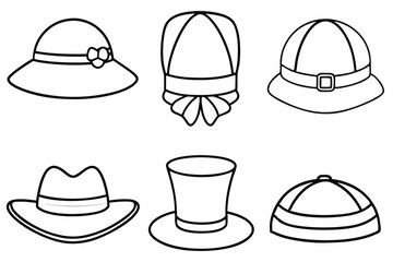 Hat Line Art Intricate Line Drawing
