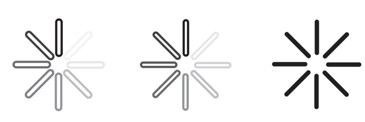 Fototapeta premium Loading icon set. Load circular. Loader buffer sign