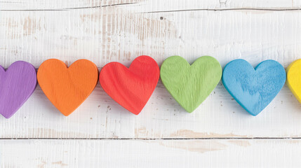 Colorful Heart-Shaped Wooden Decorations | Vibrant Heart Craft Ideas