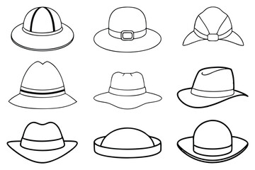 Hat Line Art Sophisticated Headwear Drawing
