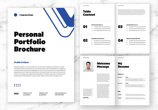 Blue and Black Business Personal Portfolio