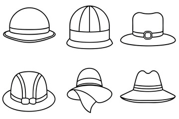 Hat Line Art Symbolic Headgear Concept