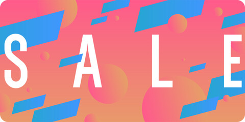 A beautiful and stylish poster to attract the attention of customers to the sale. Abstract shapes on the background. An illustration with graphic elements in a modern style. Advertising for the store.