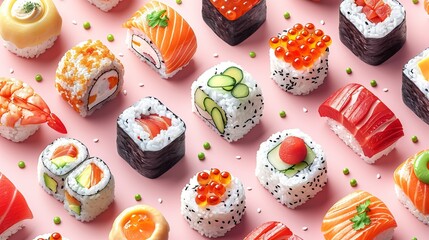 Tasty food patterns featuring gourmet dishes, desserts, and international culinary delights. , Minimalism,