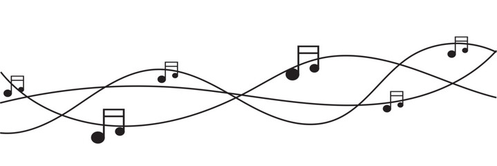 Music notes icon set, Music notes symbol, vector illustration