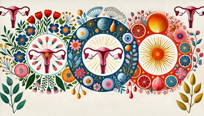 Fototapeta premium Artistic Representation of the Menstrual Cycle