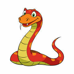 Fototapeta premium Vector Snake Cartoon