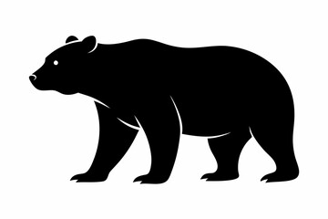 silhouette of a bear vector illustration, bear silhouette, bear vector art