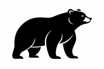 silhouette of a bear vector illustration, bear silhouette, bear vector art