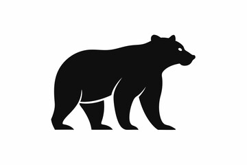 silhouette of a bear vector illustration, bear silhouette, bear vector art