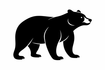 silhouette of a bear vector illustration, bear silhouette, bear vector art