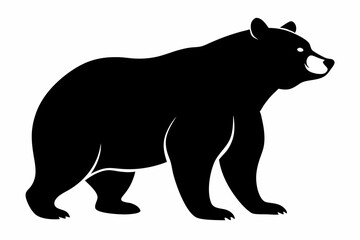 silhouette of a bear vector illustration, bear silhouette, bear vector art