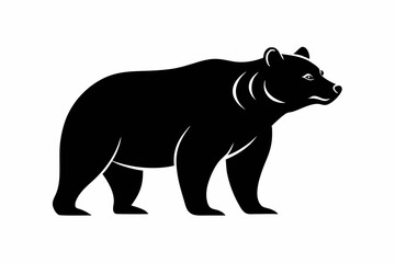 silhouette of a bear vector illustration, bear silhouette, bear vector art