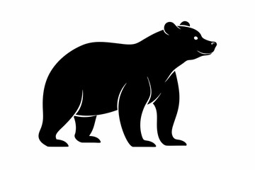 silhouette of a bear vector illustration, bear silhouette, bear vector art