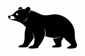 silhouette of a bear vector illustration, bear silhouette, bear vector art