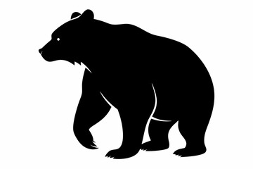 silhouette of a bear vector illustration, bear silhouette, bear vector art
