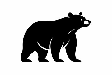 silhouette of a bear vector illustration, bear silhouette, bear vector art