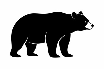 silhouette of a bear vector illustration, bear silhouette, bear vector art