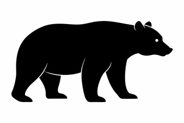 silhouette of a bear vector illustration, bear silhouette, bear vector art