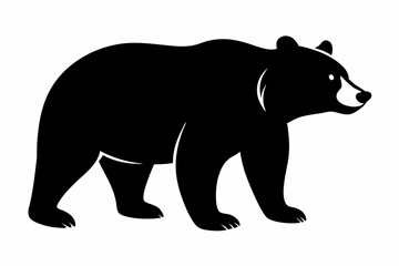 silhouette of a bear vector illustration, bear silhouette, bear vector art