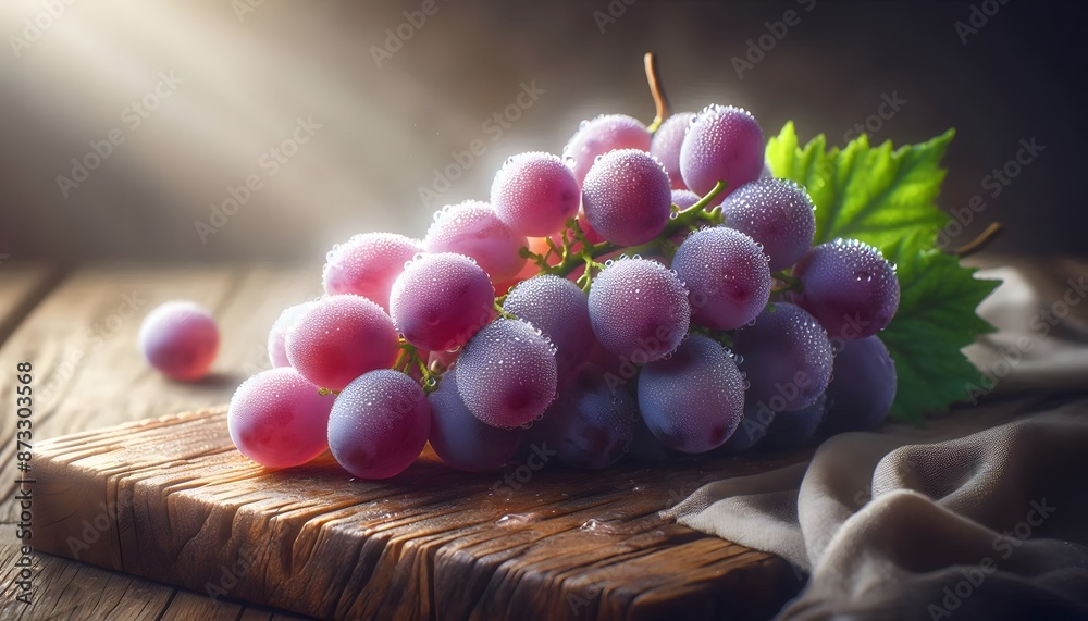 Wall mural still life with grapes