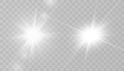 Glow light effect. Star burst with sparkles.Sun.