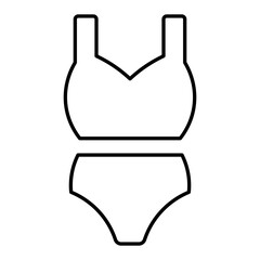 Swimsuit line icon.