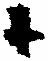 Saxony-Anhalt silhouette map