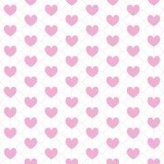 Pink heart seamless pattern