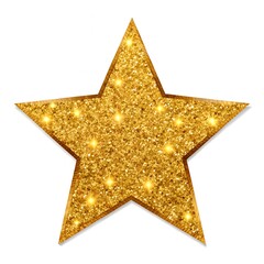 golden star on a white background
