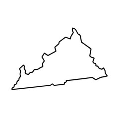 State outline. United states Coloring page