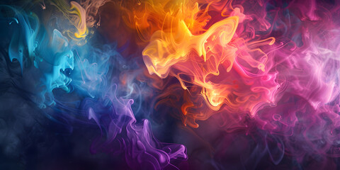 Fototapeta premium Abstract background multi-colored smoke