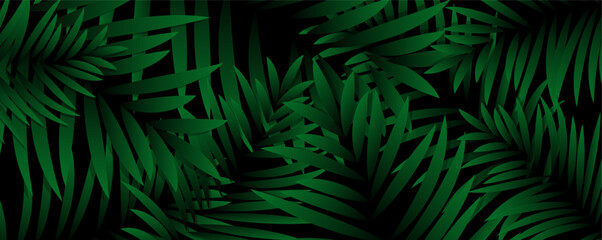 Beautiful beach with palm trees on white sand and blue ocean. Vector art.