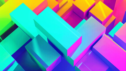 Naklejka premium Abstract color geometric background