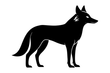 Jackal vector illustration, Jackal jumping isolated on white, Jackal silhouette, Jackal vector art