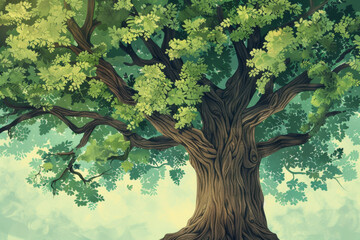 American Elm tree background design, creative wallpaper